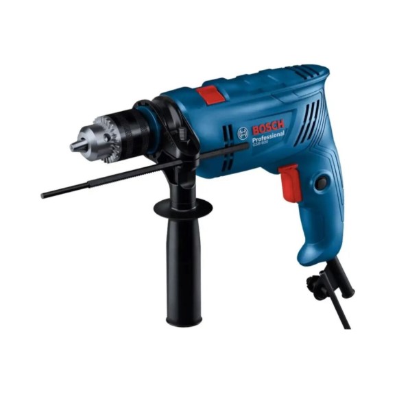 Bosch GSB 600 Professional Impact Drill – High Speed Drill Machine for Concrete, Wood, and Metal with Impact Function for Construction Work